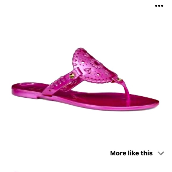 Jack Rogers Georgica Jelly Sandal- fuchsia- size 9 - Picture 3 of 3